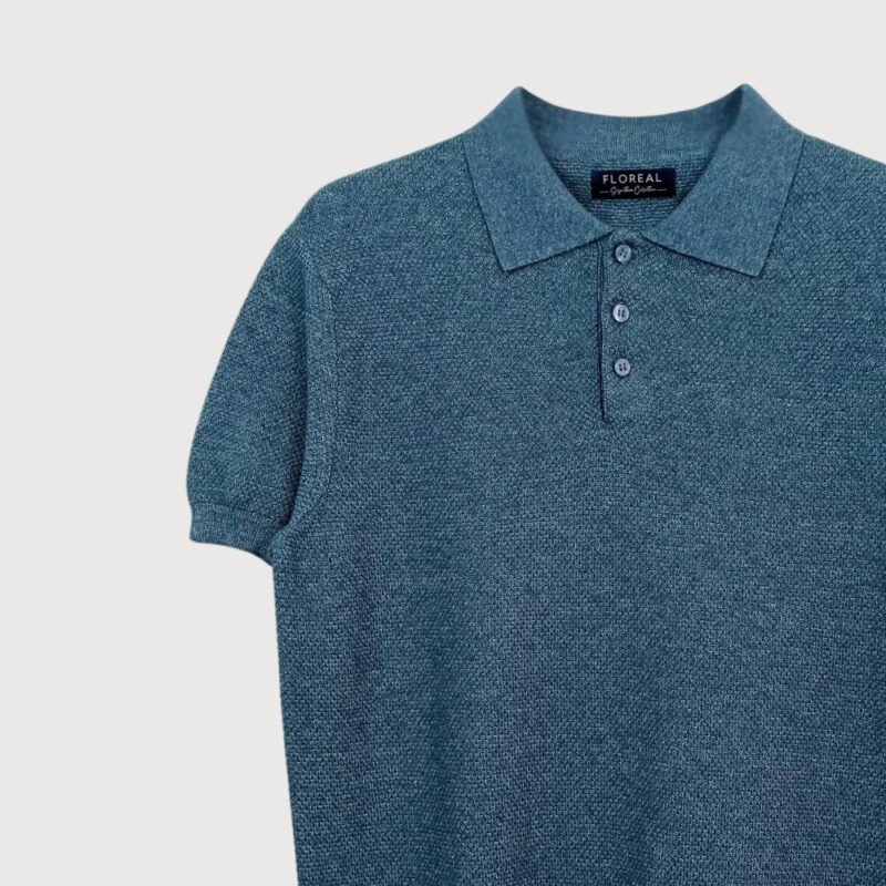 Cotton Textured Knit Polo - Image 2