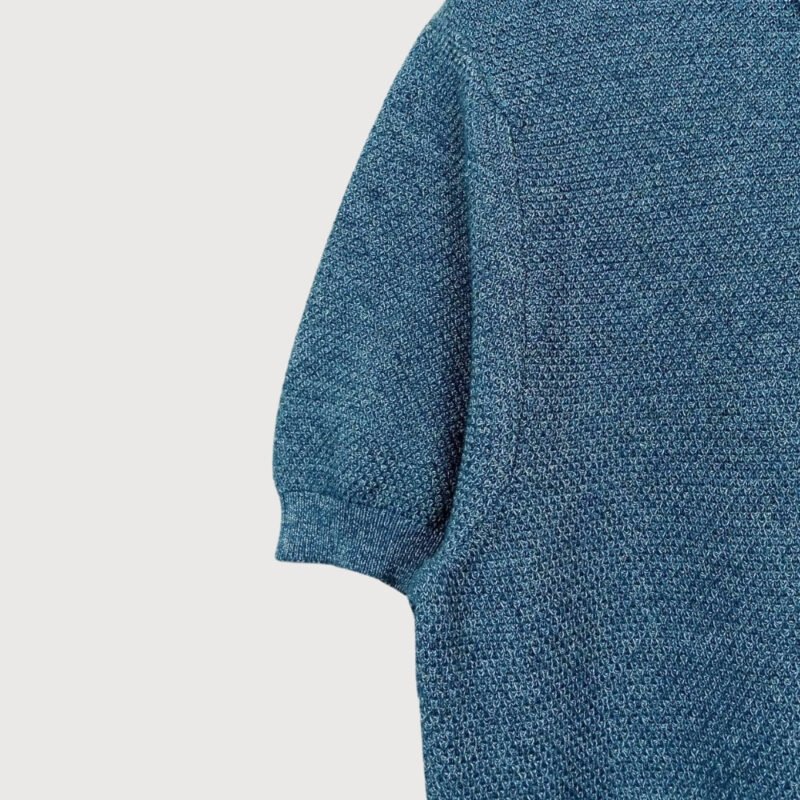 Cotton Textured Knit Polo - Image 3