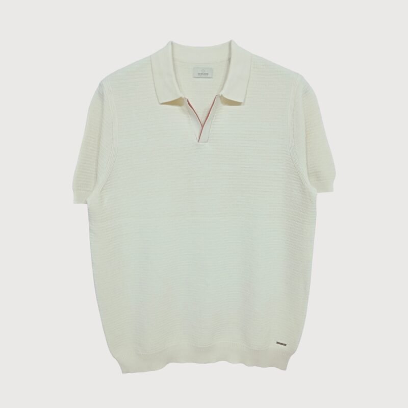 Textured Knit Polo Shirt