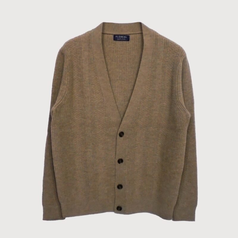 Lambswool Mens V-Neck Cardigan