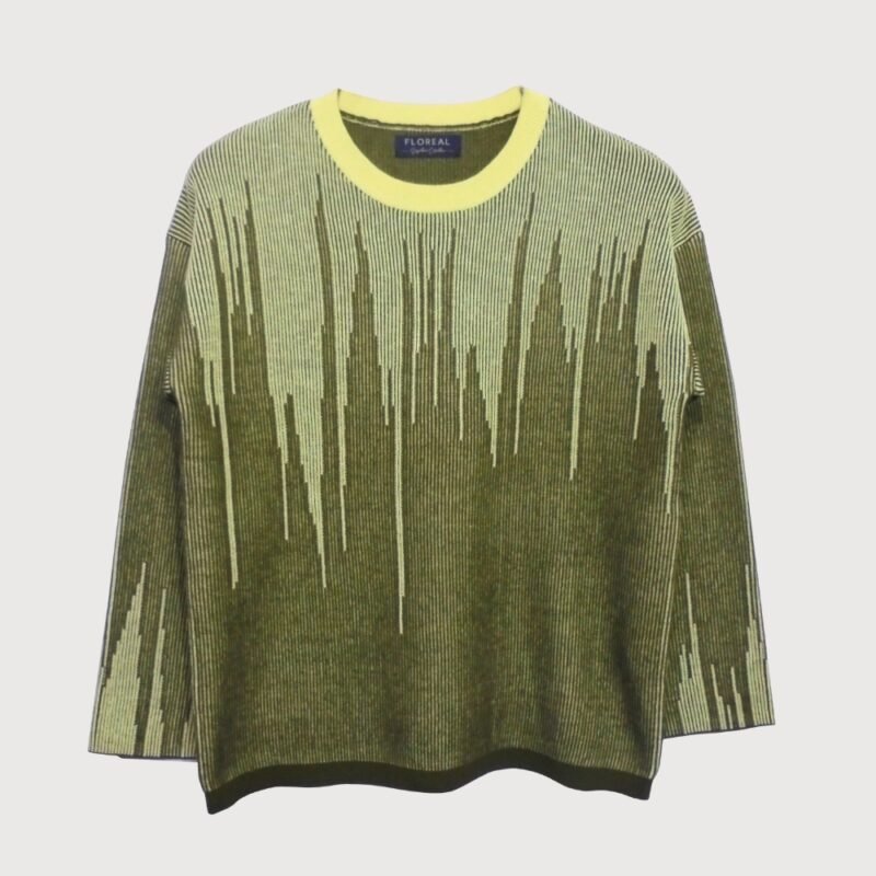Abstract Stripe Cotton Jumper