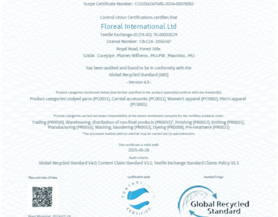 GRS Certificate