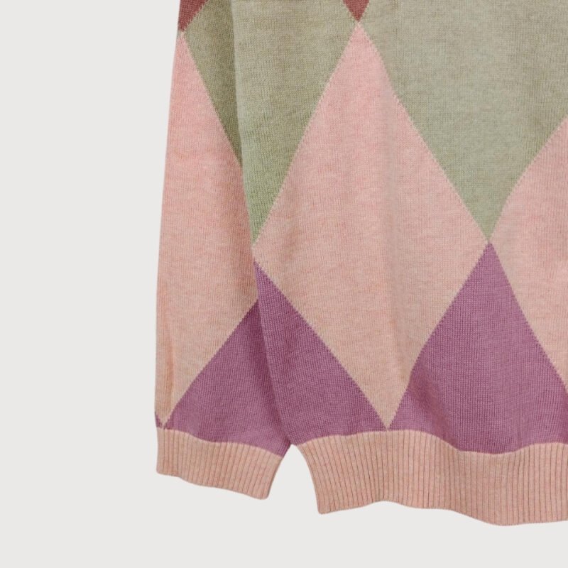 Argyle Button-Down Cardigan - Image 3