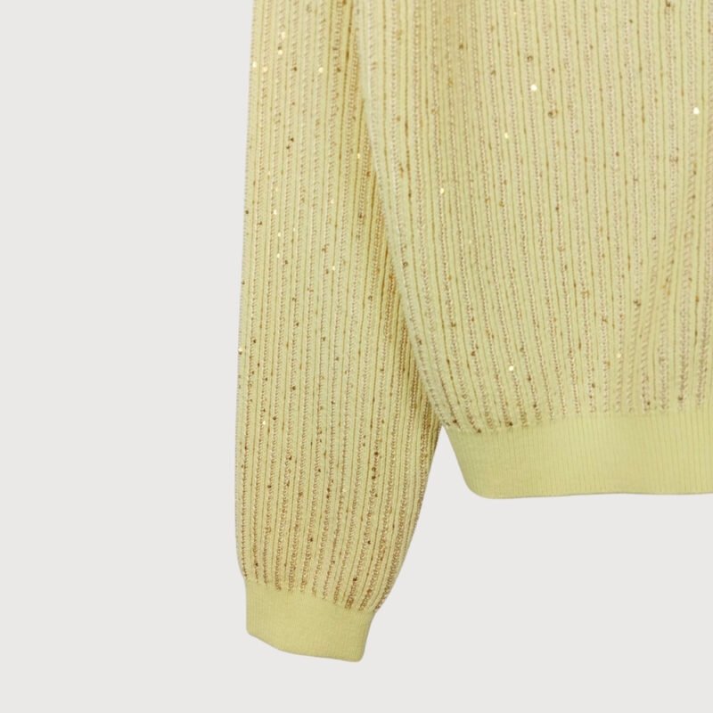 Sequin Plating Button-Up Cardigan - Image 3