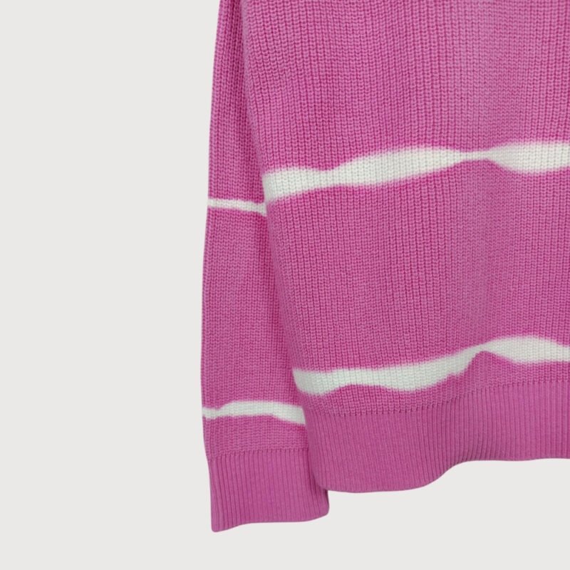 Tie-Dye Striped Crew Neck Sweater - Image 3