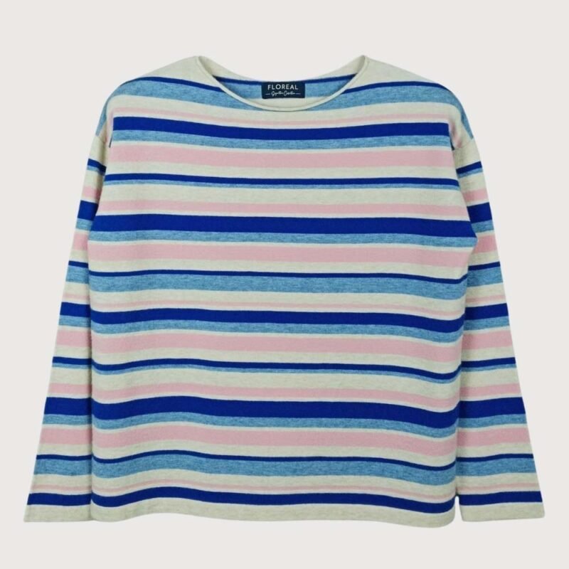 Multi-Stripe Crew Neck Sweater