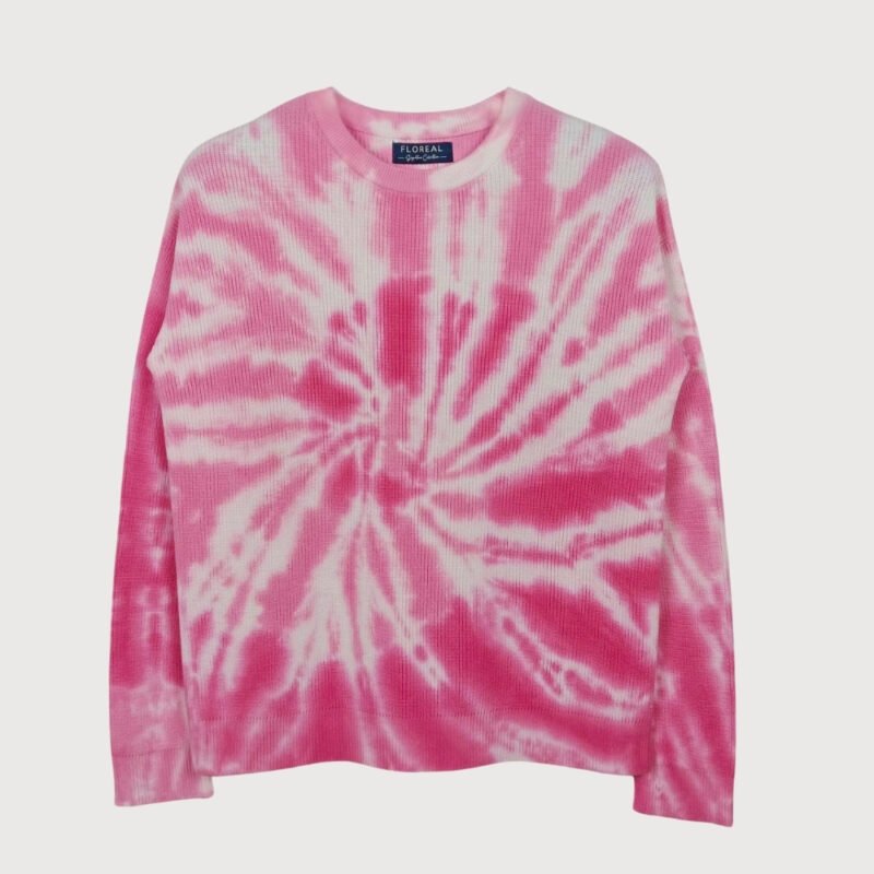 Spiral Tie-Dye Crew Neck Sweater