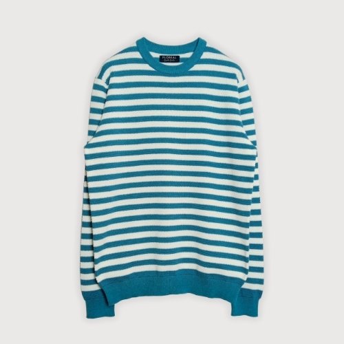 Striped Cotton Crew Neck Sweater