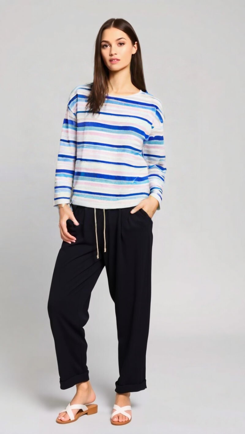 Multi-Stripe Crew Neck Sweater - Image 3