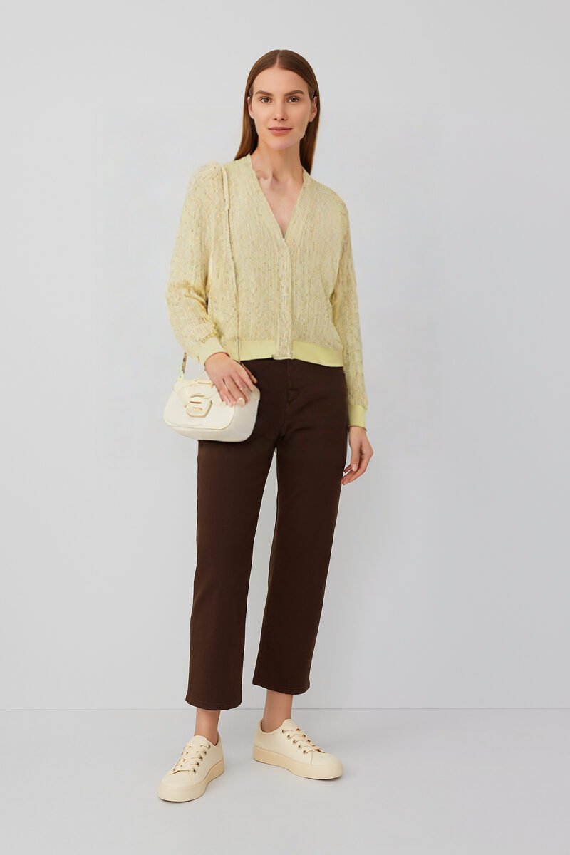 Sequin Plating Button-Up Cardigan - Image 4