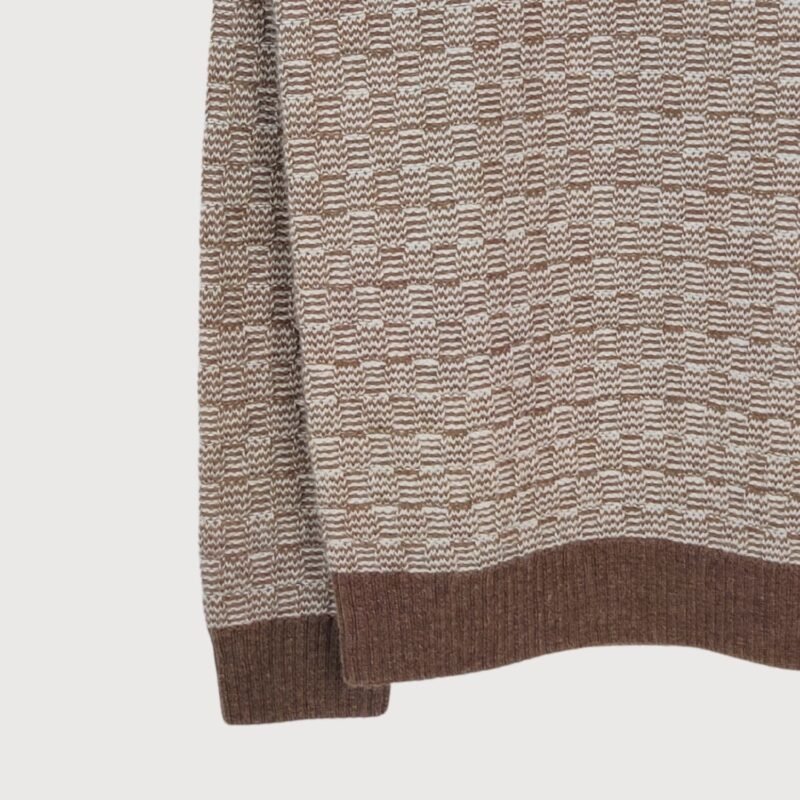 Lambswool High Crew Zip Sweater - Image 3