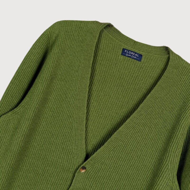 Men’s Ribbed Knit V-Neck Cardigan