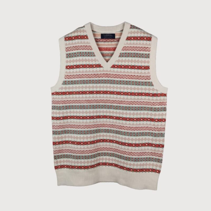 Men’s Geometric Pointelle Knit Short Sleeve Tee