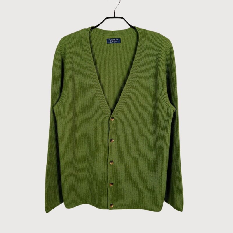Men’s Ribbed Knit V-Neck Cardigan